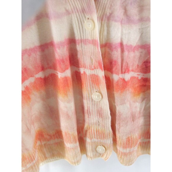 AllSaints Marea Tie Dye Merino Wool Cardigan in Rainbow Pink Women's‎ Medium - Picture 4 of 9